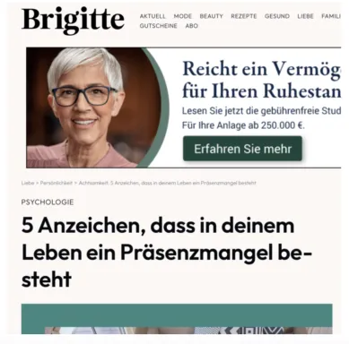 Ausschnitt: 5 Anzeichen, dass in deinem Leben ein Präsenzmangel besteht