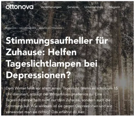 Ausschnitt: Stimmungsaufheller für Zuhause: Helfen Tageslichtlampen bei Depressionen?