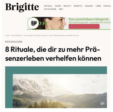 Ausschnitt: 8 Rituale, die dir zu mehr Präsenzerleben verhelfen können